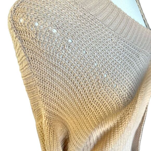 Nine 1 Eight Open Front Knit Sweater Cardigan Tan - Picture 7 of 15